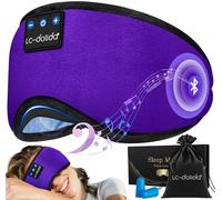LC-dolida Bluetooth Sleep Mask Headphones,Upgraded Cotton Sleep Earphones for Side Sleeper,15Hrs Playing Music Eye Mask with Bluetooth Headphones,Sleeping Earphones for Men/Women/Nap/Relax/Travel