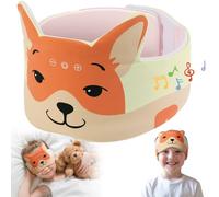 LC-dolida Kids Bluetooth Sleep Mask with Microphone, Wireless Earphones Built-in Thin Speaker Adjustable Sleep Headband for Girls Boys Toddler Children Baby Travel Study