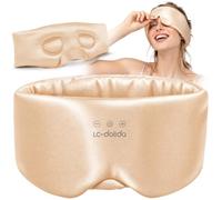 LC-dolida Mulberry Silk Bluetooth Sleep Mask Headphones, Blackout Gift | Premium Mulberry Silk,14-16hr Playtime, 3D Contoured Design for Zero Light Gaps, Side Sleeper Friendly with Zero Ear Pressure