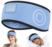 LC-dolida Sleep Headphones Ultra-Soft Bluetooth Headband with 4-Way Stretch & No-Slip Yoga Headband with Music, Wireless Sport Headphones for Running, Gym | 15H Playtime, Hi-Fi Sound