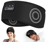 LC-dolida Sleep Headphones Ultra-Soft Bluetooth Headband with 4-Way Stretch & No-Slip Yoga Headband with Music, Wireless Sport Headphones for Running, Gym | 15H Playtime, Hi-Fi Sound