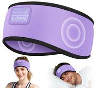 LC-dolida Sleep Headphones Ultra-Soft Bluetooth Headband with 4-Way Stretch & No-Slip Yoga Headband with Music, Wireless Sport Headphones for Running, Gym | 15H Playtime, Hi-Fi Sound