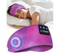LC-dolida Sleep Headphones Ultra-Soft Bluetooth Headband with 4-Way Stretch & No-Slip Yoga Headband with Music, Wireless Sport Headphones for Running, Gym | 15H Playtime, Hi-Fi Sound