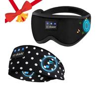 LC-dolida The Ultimate Relaxation kit - Bluetooth 3D Sleep Mask + Bluetooth Sport Headband Sleep Headphones - 100% Total Blackout, Zero Eye Pressure Eye Mask for Sleeping, Travels and Nap