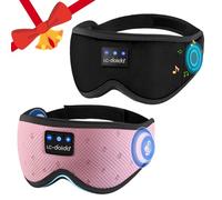 LC-dolida The Ultimate Relaxation kit - Bluetooth 3D Sleep Mask + Breathable 3D Sleep Mask - 100% Total Blackout, Fully Adjustable, Zero Eye Pressure Eye Mask for Sleeping, Travels and Nap