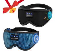 LC-dolida The Ultimate Relaxation kit - Bluetooth 3D Sleep Mask + Breathable 3D Sleep Mask - 100% Total Blackout, Fully Adjustable, Zero Eye Pressure Eye Mask for Sleeping, Travels and Nap