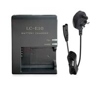 LC-E10 Charger for Canon, Quick Charger for Canon EOS Rebel T7 T6 T5 T100 & 4000D 3000D 2000D, LP-E10 Battery Charger with LED Indicator & Auto Safety Cut-Off (1 pc black)