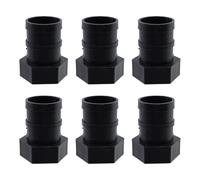 LC LICTOP 1-1/2 Inch Female NPT to 1-7/8 Inch Barb Expansion Fitting, PE Plastic Coupling Connector for Hose Pipe Tubing, Straight Plumbing Adapter, 6Pcs Black
