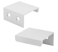 LC LICTOP 1.38 Inch Silver Finger Pulls for Cabinet 10Pcs, 0.63 Inch Hole Spacing, Aluminum Alloy Edge Pulls Furniture Handle, Back Mount Concealed Handles for Cupboard, Drawer, Dresser, Wardrobe