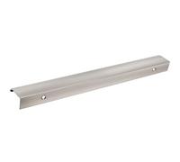LC LICTOP 11.8 Inch Curved Edge Finger Pulls 6Pcs, 8.82 Inch Hole Spacing, Nickel Plating Aluminum Alloy Funiture Pull, Back Mount Concealed Handles for Cabinets, Cupboard, Drawer, Dresser, Wardrobe