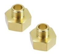 LC LICTOP 2 Pcs 3/4 Female to 3/8 Male Hose Adapter, Brass Pipe Connector Thread Adapter Pipe Fitting, Water Hose Connector for RV, Home Plumbing