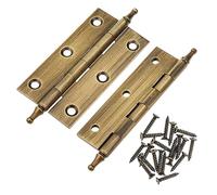 LC LICTOP 2pcs Antique Brass Finish 3 Inch Butt Hinges for Furniture Cabinet Door