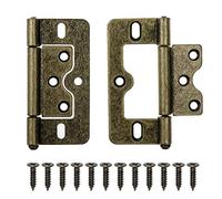 LC LICTOP 3.15 Inch Non-Mortise Cabinet Hinges, Antique Style Interior Door Hardware, Wood Box Show Case Hinges for Trailer, Camper, Cupboard, Removable Pin, 2Pcs Bronze