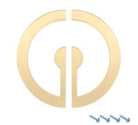 LC LICTOP 3.94 Inch Vintage Style Round Handles 1Set Gold, 96mm/3.78in Hole Centers, Classical Handle Door Pulls for Drawer Cabinet Wardrobe Dresser, Brass Plating Zinc Alloy