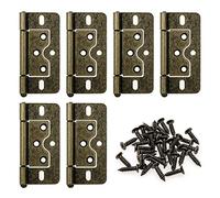 LC LICTOP 3 Inches Iron Butterfly Door Hinges, Antique Bronze Finish, 6 Pcs