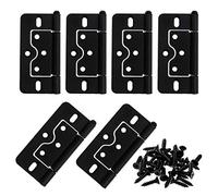 LC LICTOP 3 Inches Non-Mortise Door Hinges Black Butterfly Door Hinges 6pcs