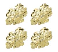 LC LICTOP 4 Pcs Gold Flower Dresser Knobs, Zinc Alloy Decorative Vintage Cabinet Door Hardware Pulls, Unique Antique Flower-Shaped Knob
