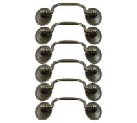 LC LICTOP 6 Pcs Drop Bail Handle Pulls with Screws, Antique Vintage Kitchen Cabinet Drawer Handles, Zinc Alloy Furniture Hardware Pull for Cupboard Dresser Desk (3.34" Hole Spacing)