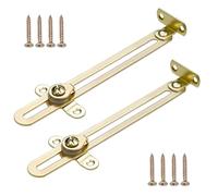 LC LICTOP Adjustment Lid Support Hinge Tie Rod Folding Connectors Hardware for Wooden Box Vintage Furniture Cabinet Flap Crank Handle 5.7in Adjustable Range 6.7in Length Gold 2Pcs
