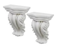 LC LICTOP DIY Decorative Traditional Pilaster Corbel Home Wall Decoration Vintage Home Decor Millwork Corbel 4.13"x2.16"x5.79",White, 2pcs