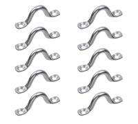 LC LICTOP Eye Straps SUS304 Stainless Steel Ceiling Wall Mount Ring Buckles Yacht Boat Anchor U Hook M6 10Pcs