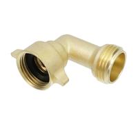LC LICTOP Garden Hose Adapter Connector, 90 Degree Elbow 3/4" Water Hose Fittings Accessories, 1 Pcs Heavy Duty Solid Brass Elbow for RV, Campers