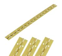 LC LICTOP Heavy Duty Piano Hinge, 4 Pcs Continuous & Piano Long Flat Folding Hinges Furniture Hardware for Boat, Cabinet Door, Box (Gold, 400mm/15.75")