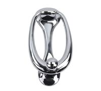 LC LICTOP Oval Front Door Knocker, Zinc Alloy with Classic Chrome Finish, Heavy Duty Decorative Gate Knocker Door Ring