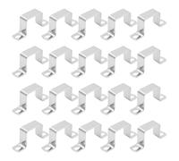LC LICTOP Square Tube Strap Clamp, 1.6 x 1.4 Inch U Shape Pipe Strap, 304 Stainless Steel, Deck Fence Post Tie Bracket for Conduit, Pumbing System, Strut Channel, Door Closed Bar Holder, 20Pcs