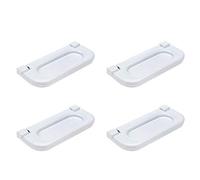 LC LICTOP White 3 inch Flush Pull Ring Handles Aluminum Alloy Hidden Recessed Furniture Grip (4 Pcs)