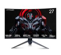LC-Power 27 Inch FHD Curved Gaming Monitor,1920 x 1080, 165hz, 1ms, 1500R, Fast VA Screen, AMD FreeSync Premium, HDR Ready, DisplayPort, HDMI, Wide Color Gamut, Less Blue light, Black