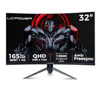 LC-Power 32 inch Curved Monitor 1440p, QHD 2560 x 1440, 165Hz, 1ms, HDR, VA Display, 1500R, AMD FreeSync™ Premium, 120% sRGB, 3500:1 Constrast, 2x DP 1.2, 1x HDMI 2.0
