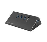 LC Power USB3.0 HUB LC-HUB-ALU-2B-4 4-Port Black Retail