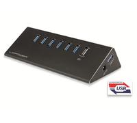 LC Power USB3.0 HUB LC-HUB-ALU-2B-7 7-Port Black Retail