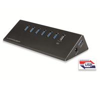 LC Power USB3.0 HUB LC-HUB-ALU-2B-7 7-Port Black Retail