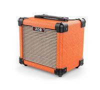 LC Prime Aroma Guitar Amp 10W Mini Portable Amplifier Speaker Accept 1/4" Guitar Cable for Acoustic Electric Guitar, Electric Guitar, Electric Violin synthetic plastic Orange