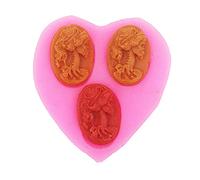 LC Skull Woman X193 Fondant Mold Silicone Sugar Resin mould Craft Molds DIY Cake Decoratin