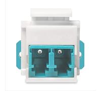 LC to LC Duplex Keystone Fiber Optic Coupler Insert for Wall Plates, Patch Panels, Surface Mount Boxes. (LC OM3/OM4 (Pack of 6))