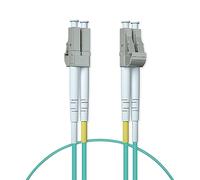 LC to LC Fibre Patch Cable 0.5m, OM3 Leads Multimode Duplex 50/125 Fiber Optic Cable for 10Gb/1G SFP Transceiver, Media Converter - ipolex, 0.5m (1.6ft)
