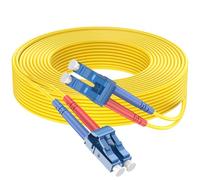 LC/UPC to LC/UPC Fiber Optic Internet Cable 150M, Single Mode Patch Cable, Fiber Optic Jumper Optical Patch Cord - SIMPLEX - 9/125um - OS1/OS2 Compatible, LSZH yellow