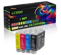 LC1000 Compatible for Brother Ink Cartridges with Chip Intellifax 2480 MFC-240C MFC-465CN MFC-5860CN MFC-680CN Printers (1 Set)