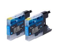 LC12 LC40 LC71 LC73 LC75 LC400 LC1220 LC1240 Ink Cartridge Compatible With MFC-J6910CDW MFC-J6710CDW DCP-J525N Printer Models 2Pcs(Cyan)