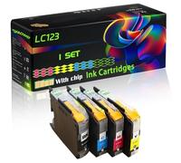 LC123 Compatible for Brother Ink Cartridges with Chip DCP-J132W DCP-J152W DCP-J4110DW DCP-J552DW DCP-J752DW MFC-J4410DW Printers (1 Set)