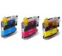 LC20EXXL Ink Cartridges Compatible with Brother MFC-J775DW MFC-J985DW Inkjet Printers, Leak-Proof Design Crisp Printing 2*Black(Tri-Color)