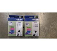 LC221 X 2 BLACK BROTHER GENUINE INK CARTRIDGEs - DATED 2026