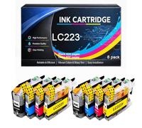 LC223 Ink Cartridge Compatible for Brother LC 223 221 LC223 | for DCP-J4120DW MFC-J5625DW MFC-J5320DW MFC-J4625DW MFC-J4620DW MFC-J480DW MFC-J4420DW Printers,K/C/M/Y-8pack
