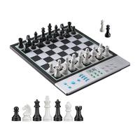 LC2B Advanced Electronic Chess Set with ELO 2200+ Engine & Talking AI Tutor, Comfortable Size Electronic Chess Board Perfect for Chess Lovers, Smart Computer Chess Game Set with Strong Magnet(Silver)