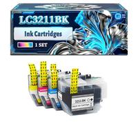 LC3211BK Ink Cartridges Compatible for Brother DCP-1572DW MFC-J497DW DCP-J772DW MFC-1890DW DCP-J774DW MFC-J895DW MFC-J491DW Printers, With Chip Large Capacity 850 Pages (1 Set)