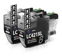 LC421XL Black Ink Cartridge for Brother Printer Ink LC421 LC-421XL 2 Black