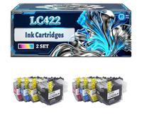 LC422 Ink Cartridges Compatible for Brother MFC-J5340DW MFC-J5345DW MFC-J5740DW MFC-J6540DW MFC-J6940DW Printers, With Chip Large Capacity 650 Pages (2 Set)